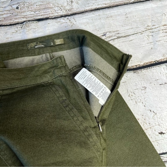 PrAna Kara Olive Green Denim Skirt Size 2 - Picture 8 of 9